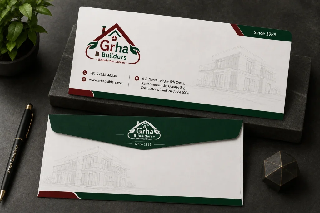 Grha Builders Envelope Design