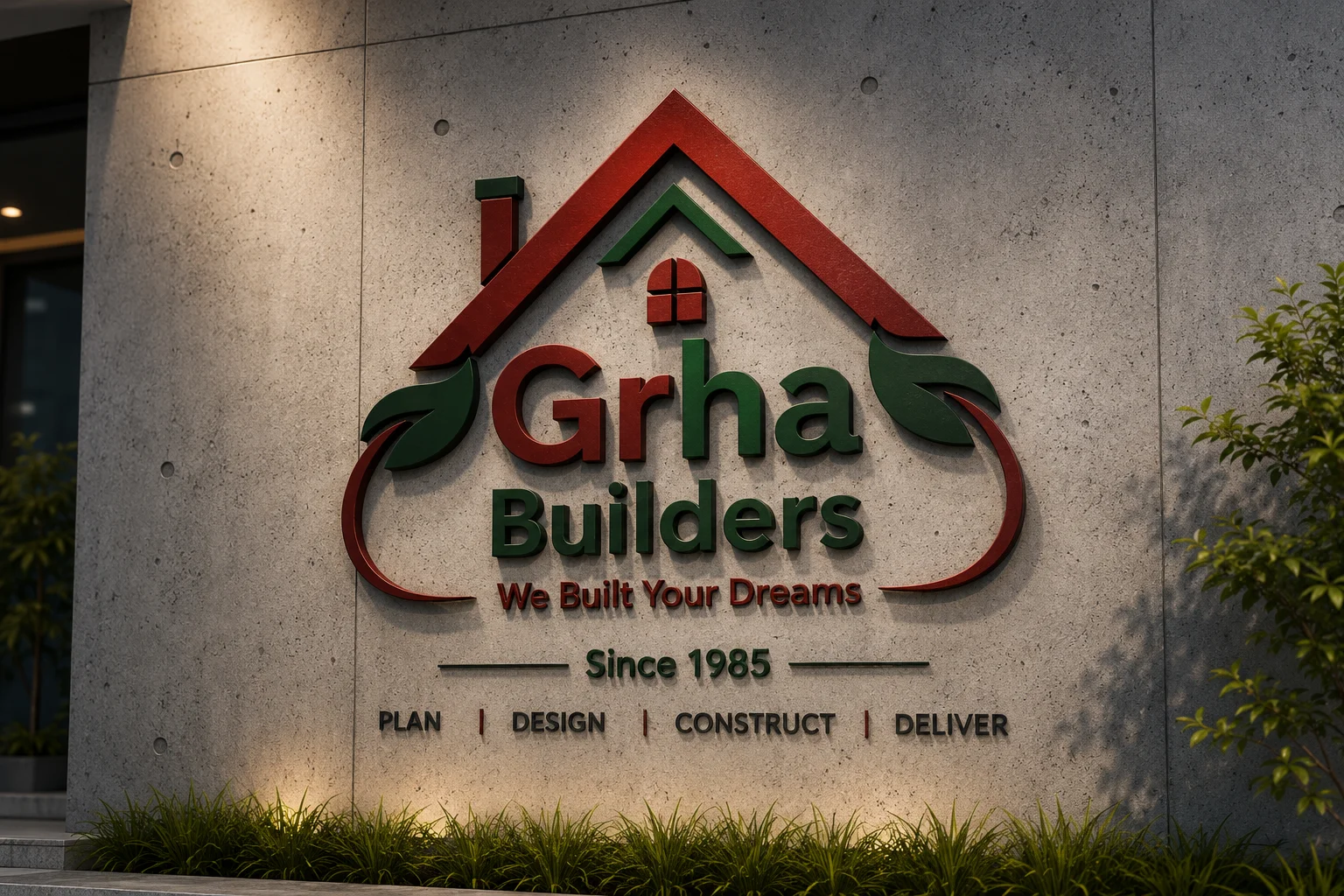 Grha Builders Building Signage