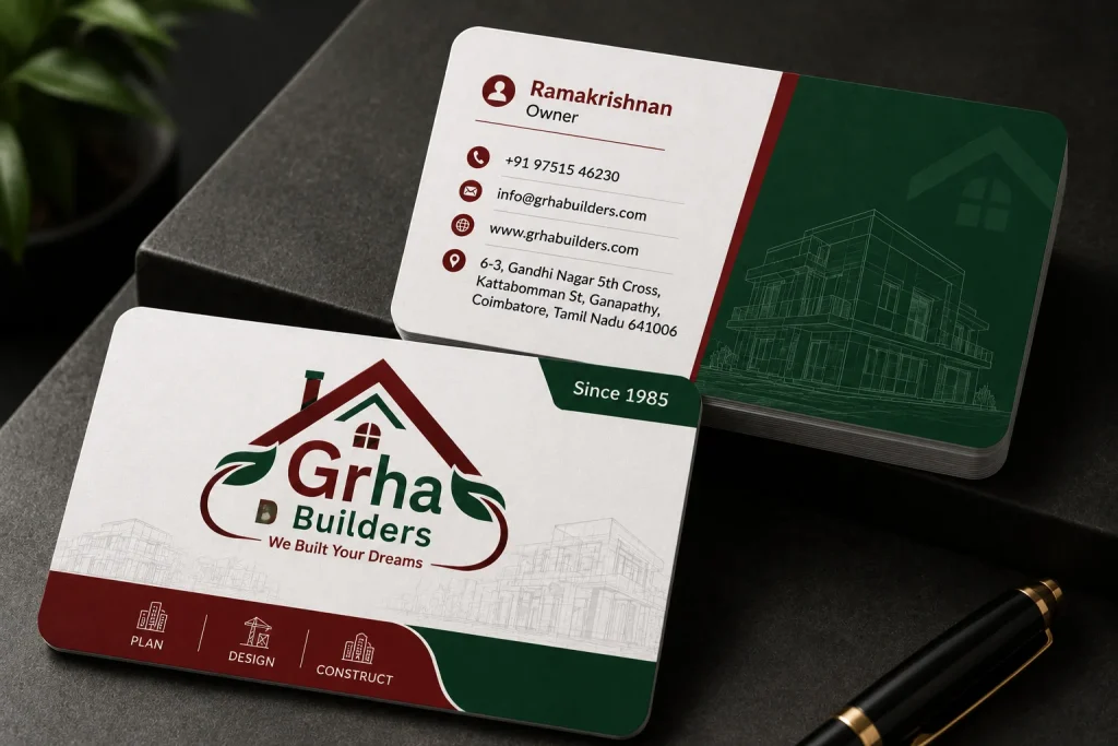Grha Builders Business Card