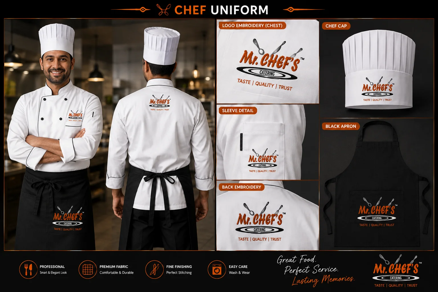 Mr Chef's Catering Services Chef Apron Branding