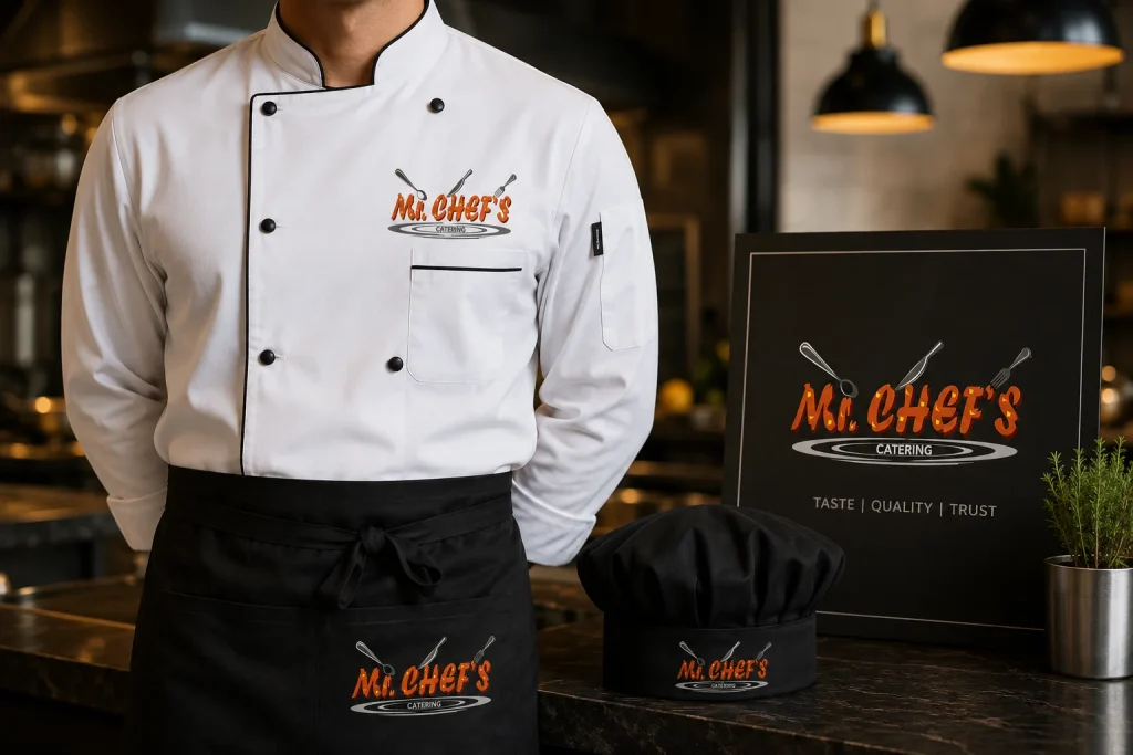 Mr Chef's Catering Services Chef Uniform Branding