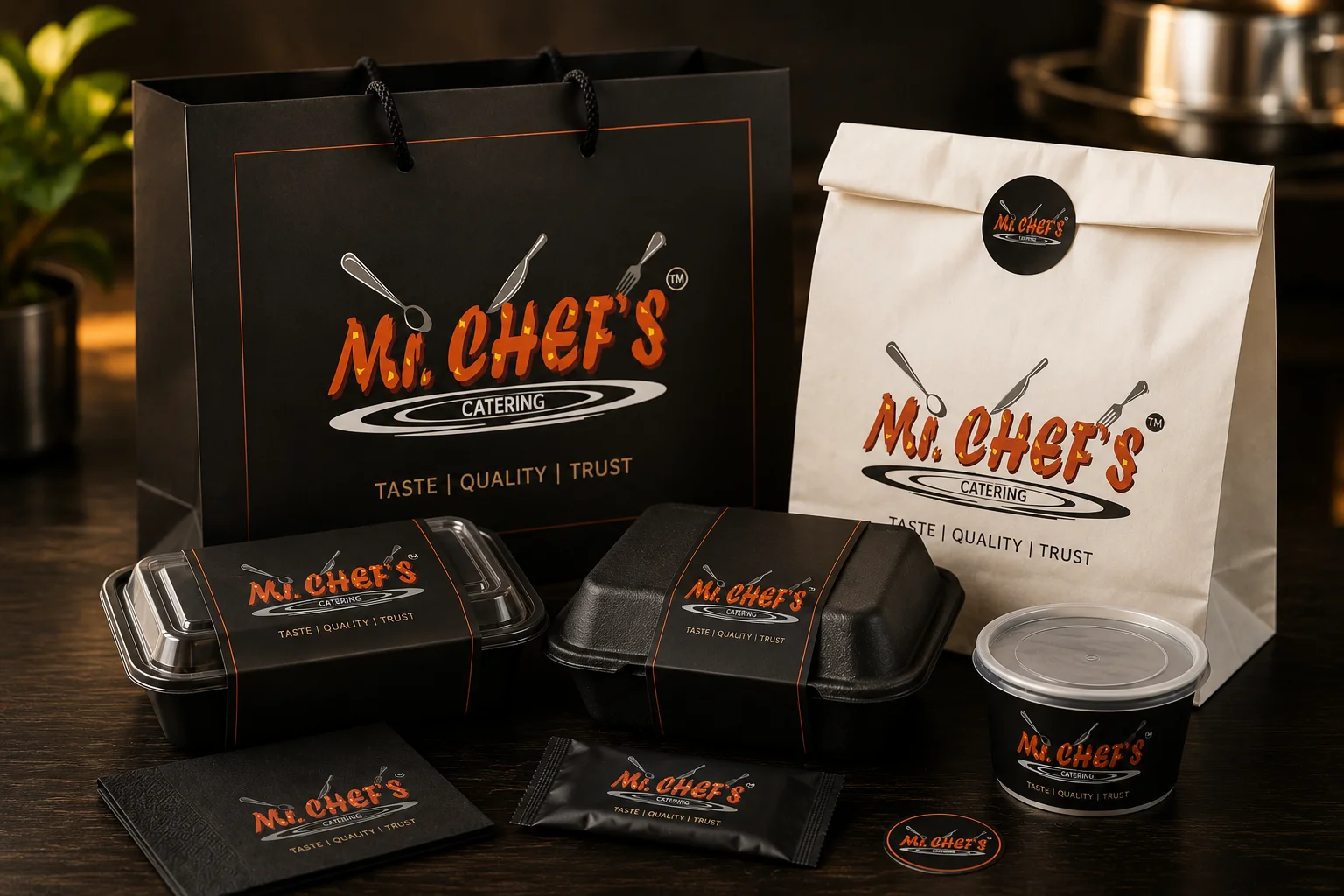 Mr Chef's Catering Services Food Packaging Branding