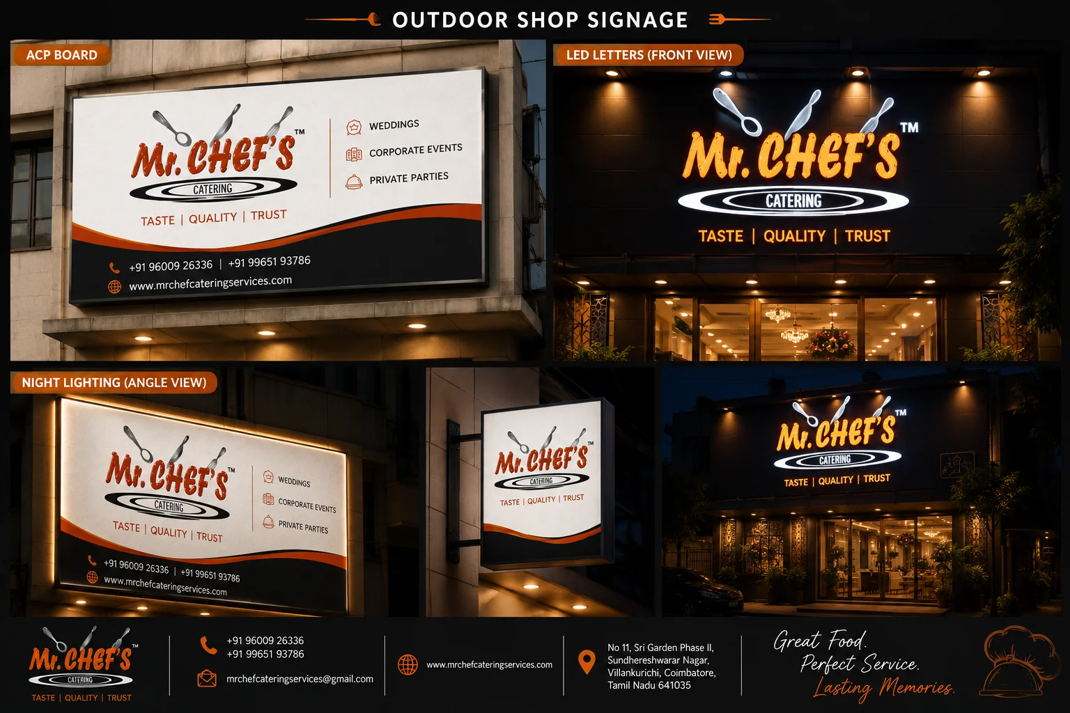 Mr Chef's Catering Services Outdoor Shop Signage