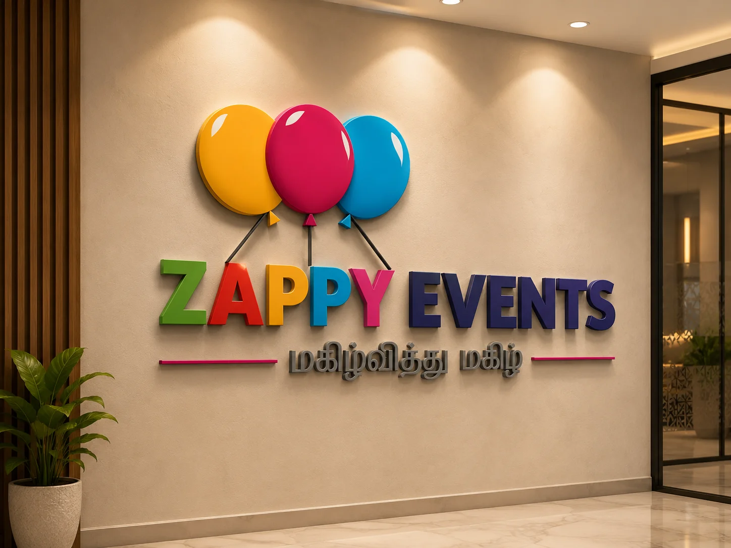 zappy events premium 3d Logo wall